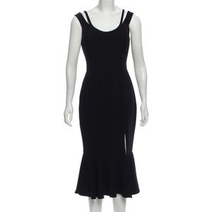 Black halo black midi dress 4
